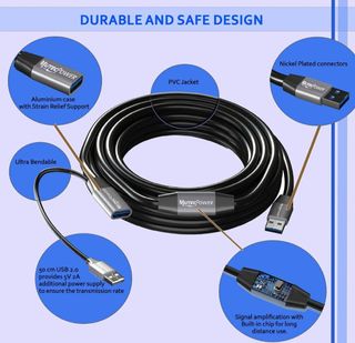Cable de extensión USB 3.0 Macho a Hembra de 10m