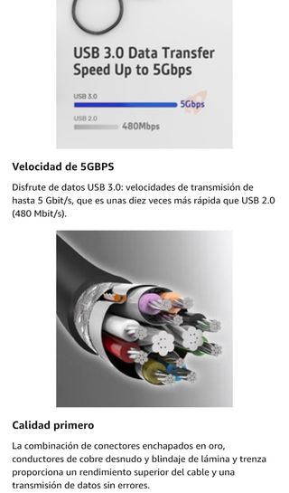 Cable de extensión USB 3.0 Macho a Hembra de 10m