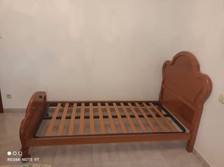 2 camas de castaño con somier de 90x180