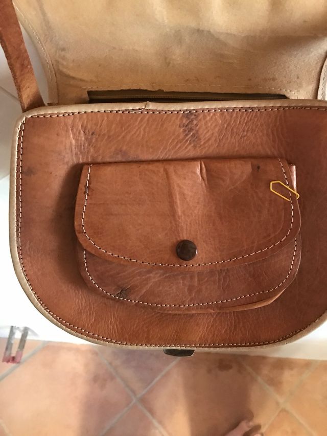 Bolso de sillin, bandolera de cuero