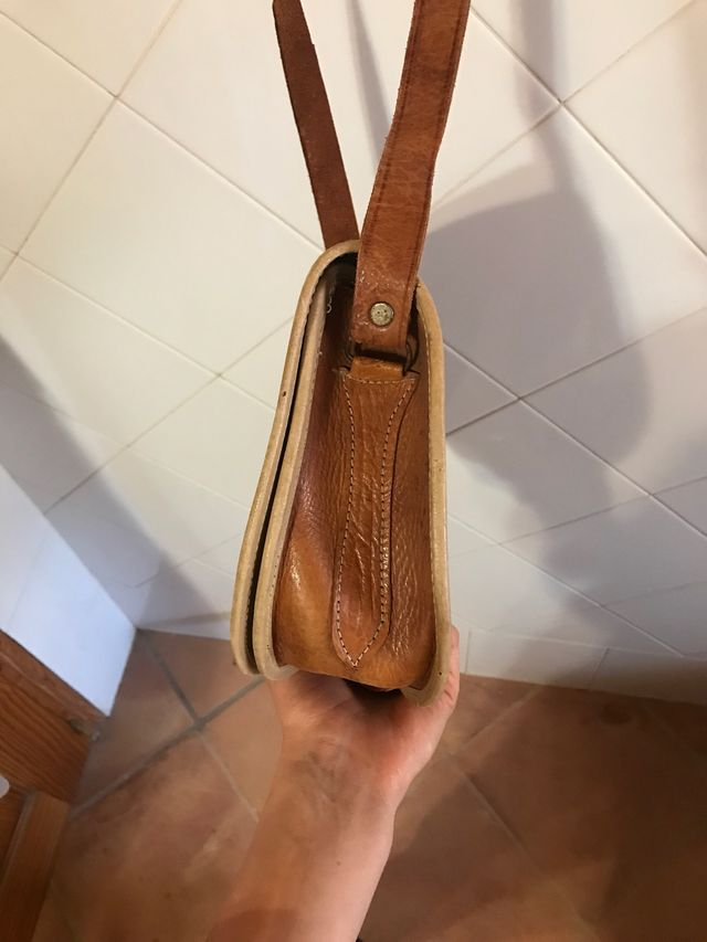 Bolso de sillin, bandolera de cuero