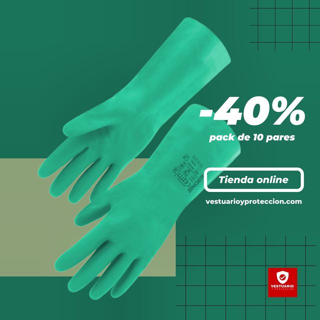 10 pares de Guantes de protección química