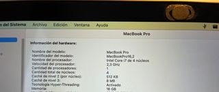 MacBook Pro 2020 13" intel 4 puertos i7 16 Gb