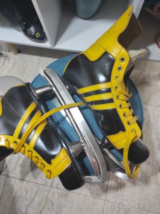 Patines sobre hielo.Adidas Fussen años 70/80'S