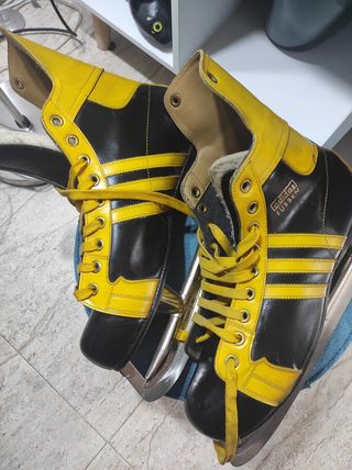 Patines sobre hielo.Adidas Fussen años 70/80'S