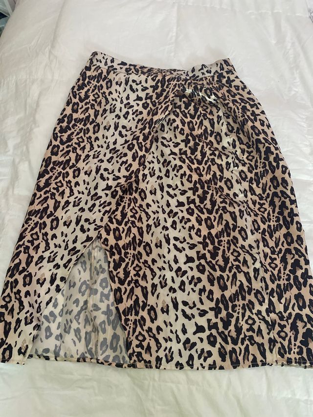 Falda estampado leopardo