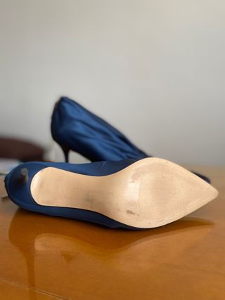 Botines de tells azul “Zara” T/41