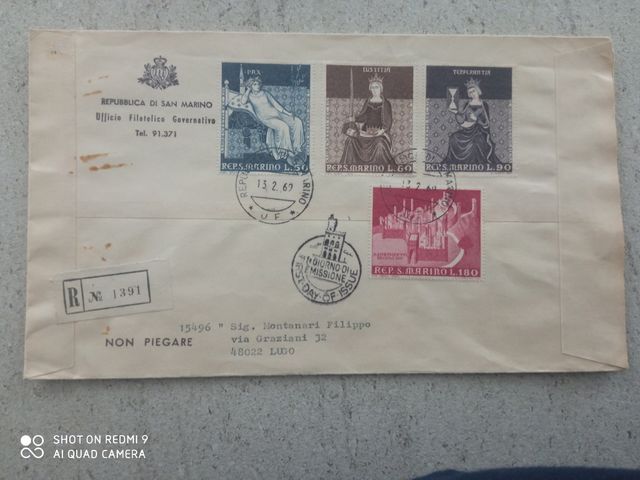 Buste primo giorno di emissione Rep.San Marino