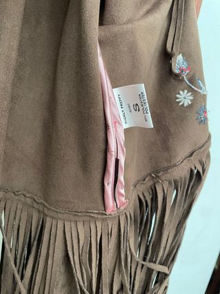 Holy Preppy cazadora efecto ante con flecos