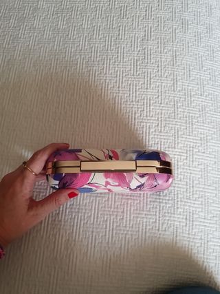 Clutch fiesta morado y rosa