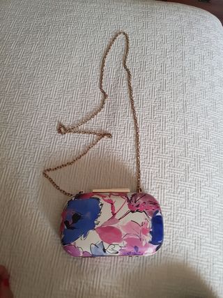 Clutch fiesta morado y rosa