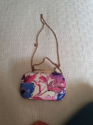 Clutch fiesta morado y rosa