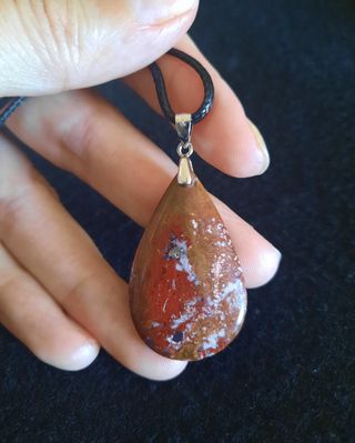 Colgante de Jaspe Océano y Plata de Ley.