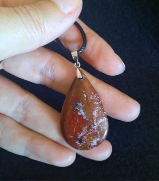 Colgante de Jaspe Océano y Plata de Ley.