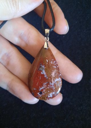 Colgante de Jaspe Océano y Plata de Ley.