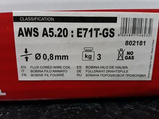 Hilo soldar tubular sin gas 0.8 mm (3 kgs)