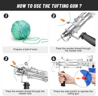  Tufting gun 7-21mm, Pistola tufting cut pile 5-40