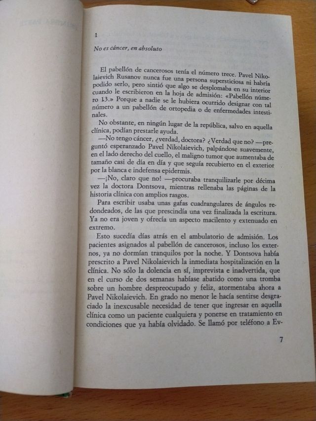 Pabellón de Cáncer, de Alexandr Solschenizyn
