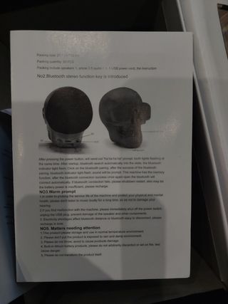 altavoz Bluetooth calavera