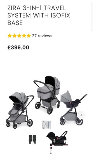 Carrito de bebé 3 en 1 (cuco+silla+silleta coche)