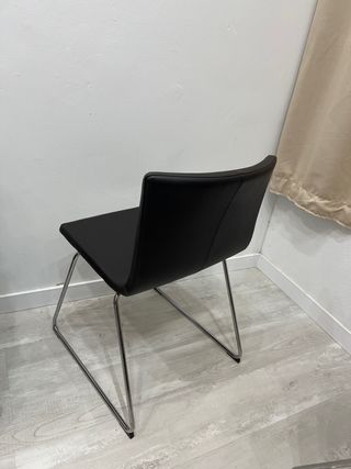 2 Sedie da pranzo in similpelle marrone