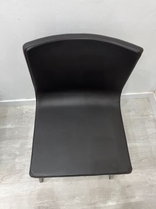 2 Sedie da pranzo in similpelle marrone