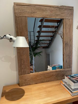 Espejo a medida hecho con viejas maderas