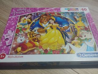 Puzzle princesas - La Bella y la Bestia. 60 piezas