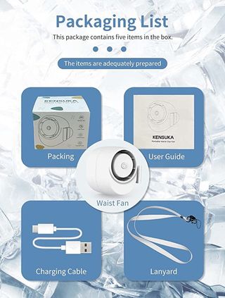 Ventilador Cintura portátil USB Recargable NUEVO