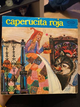 Discos de vinilo pequeños de cuentos