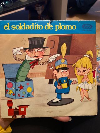 Discos de vinilo pequeños de cuentos