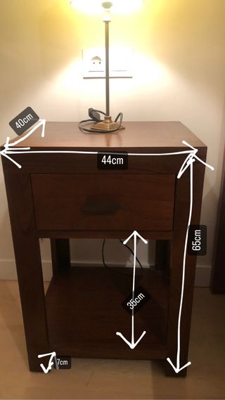 2 mesillas noche madera banak importa