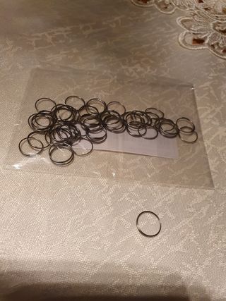 Anelli acciaio inox cromato 12mm 100 pezzi