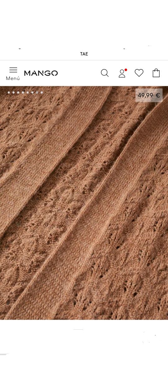 Cárdigan Mango nuevo T.XS