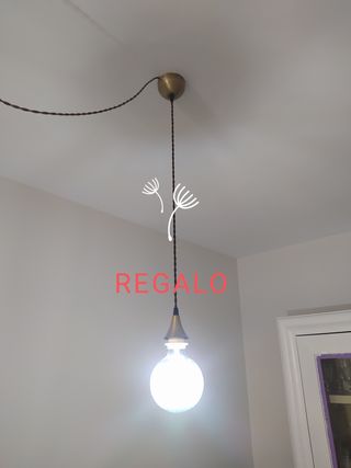 2 Lamparas colgantes 1 cristal templado