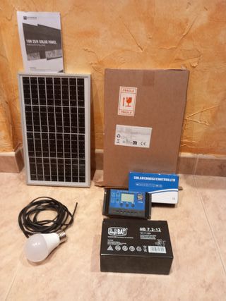 5 horas luz al dia 1 bombilla kit  completo