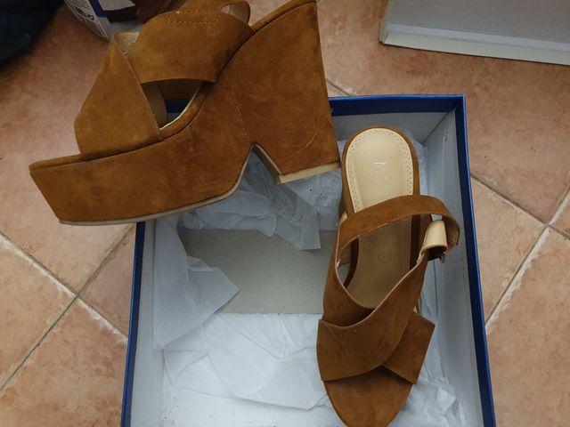 Zapatos mujer Marypaz, cuñas, un uso, nº38