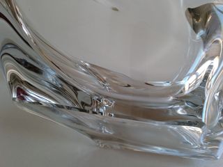 Centro de mesa cristal y racimo uvas alabastro