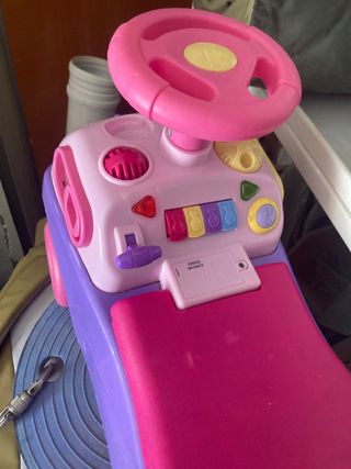 Carro coche de juguete de empuje rosado disney