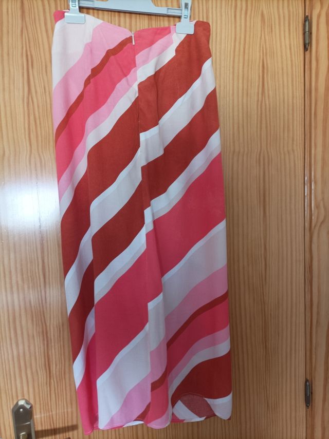 Falda larga tricolor 