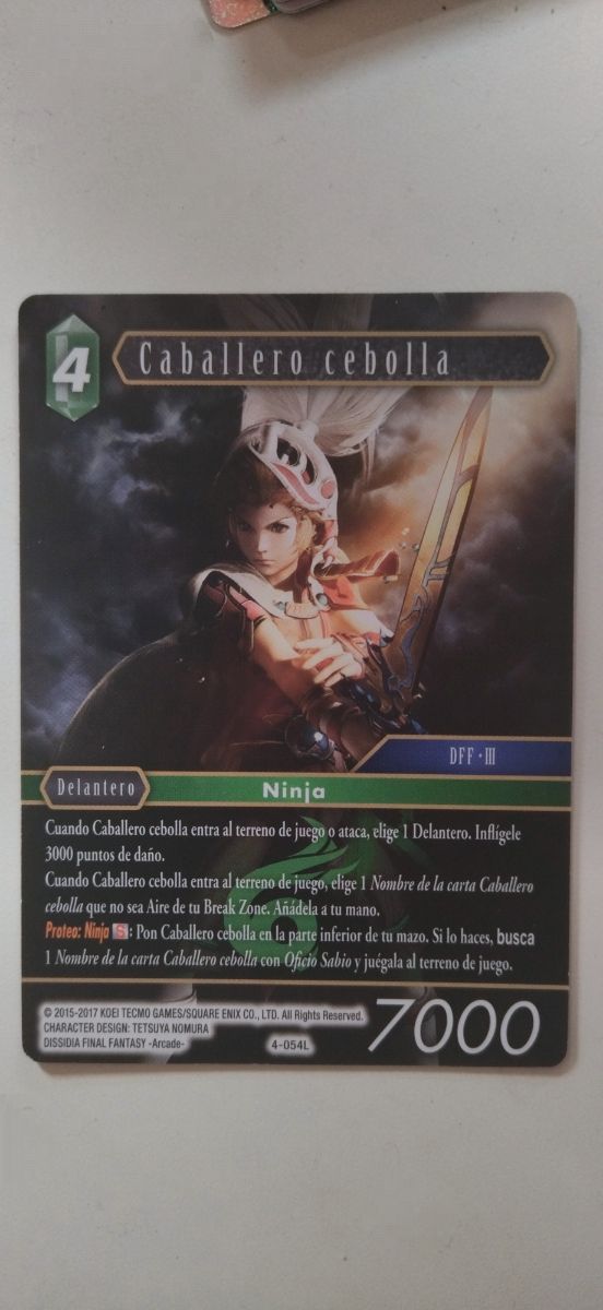 Carta Caballero Cebolla