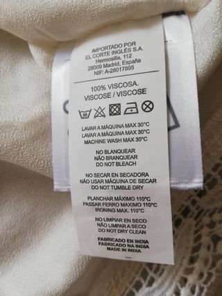 Kaftán en blanco roto Easy Wear