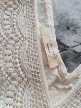 Kaftán en blanco roto Easy Wear