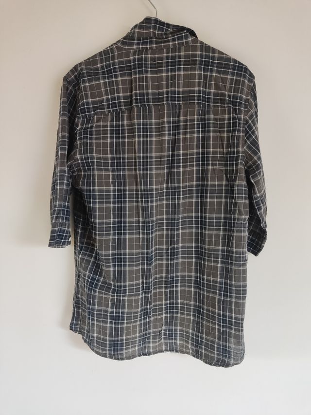Camisa xadrez t-shirt casual Pull&Bear