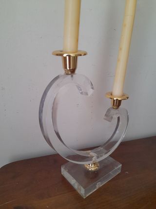 porta velas candelabro metacrilato