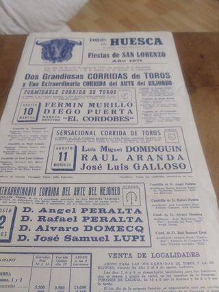 antiguo cartel de toros