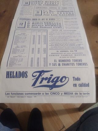antiguo cartel de toros