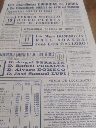 antiguo cartel de toros