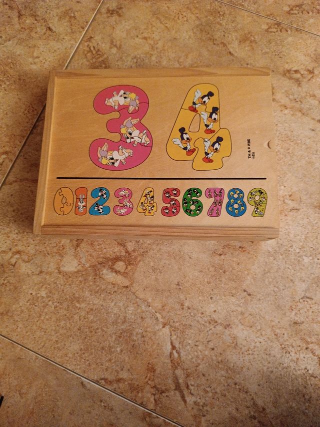 Puzle de números de madera