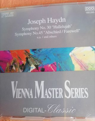 Cd Joseph Haydn Symphony No. 30"Hallelujah",Sympho